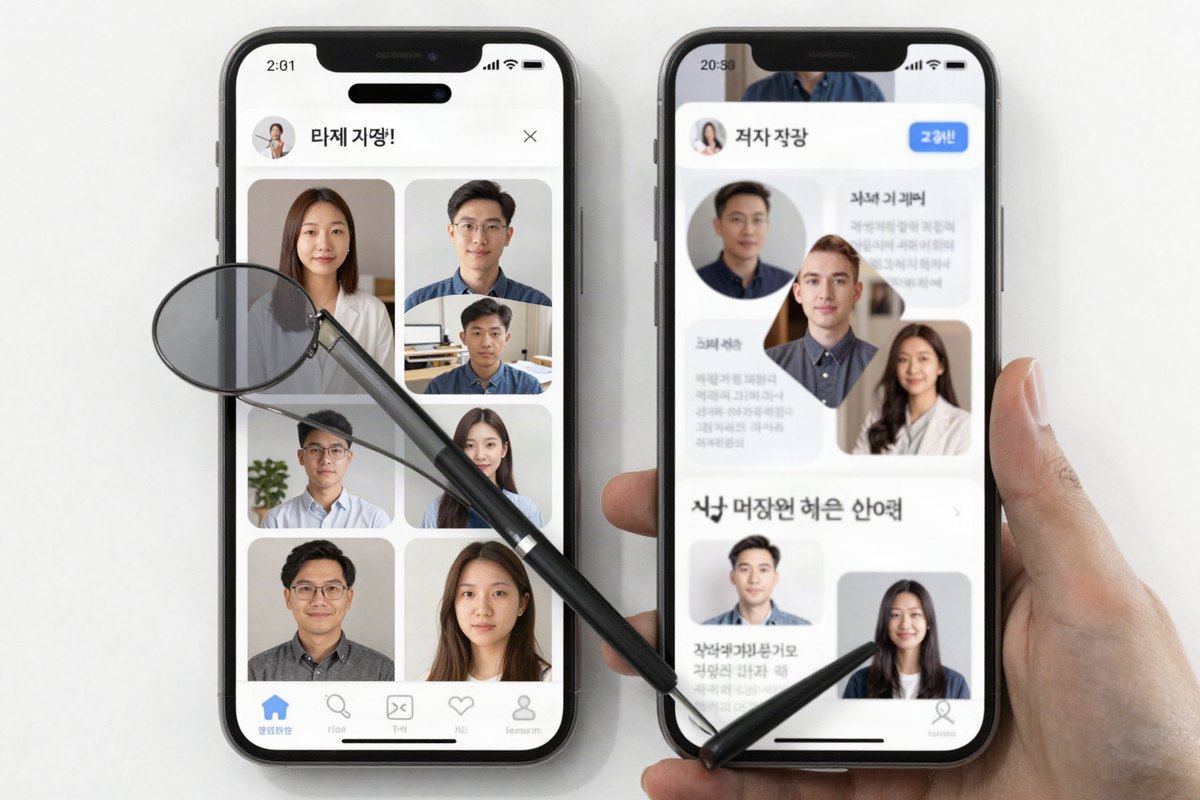 호평동 채팅앱 관심사 모임 화면