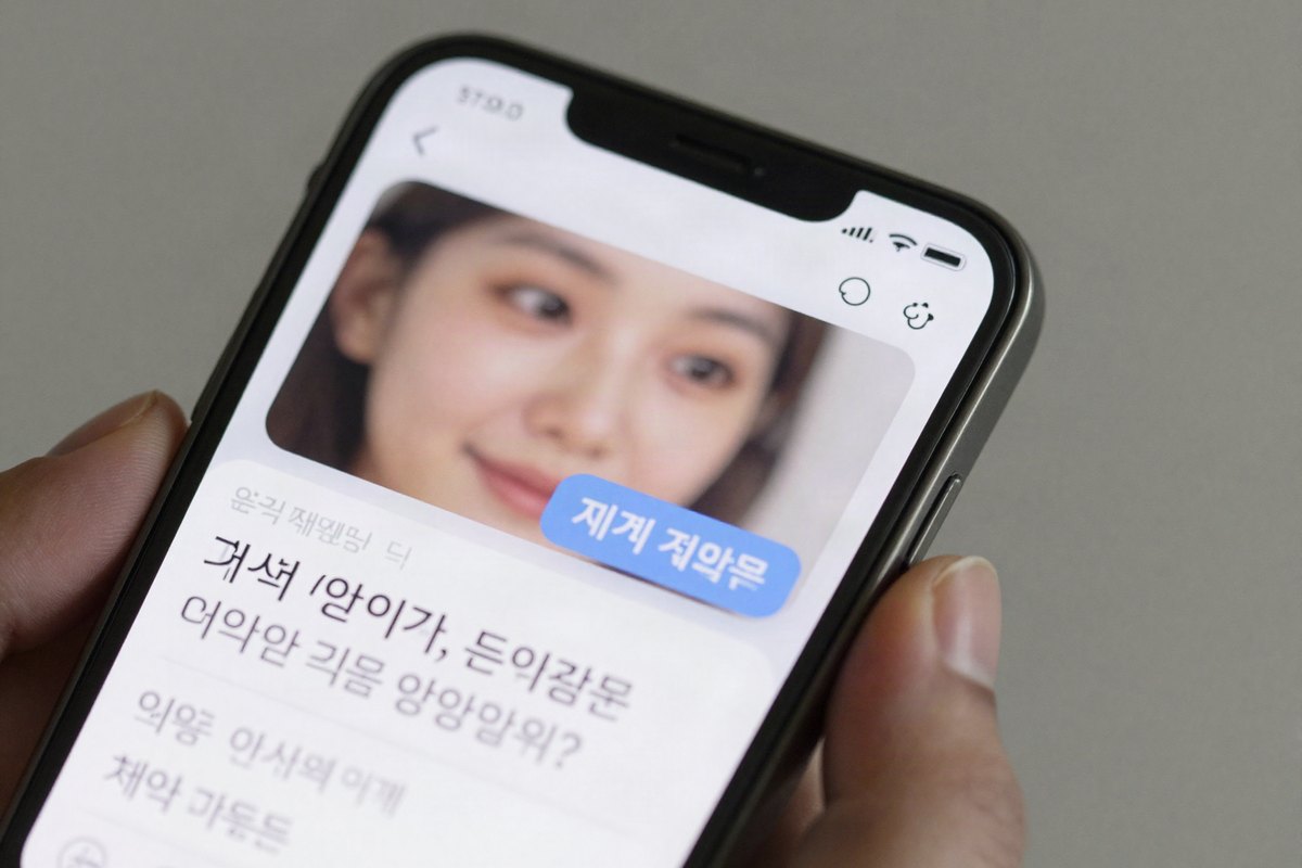 호평동 채팅앱 위피챗 화면